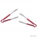 Kosma Set of 2 Stainless Steel Utility Tongs Red Vinyl-coated Handle | BBQ Tongs | Serving Tongs Color coded - 12 Inch - B075WX3WW2
